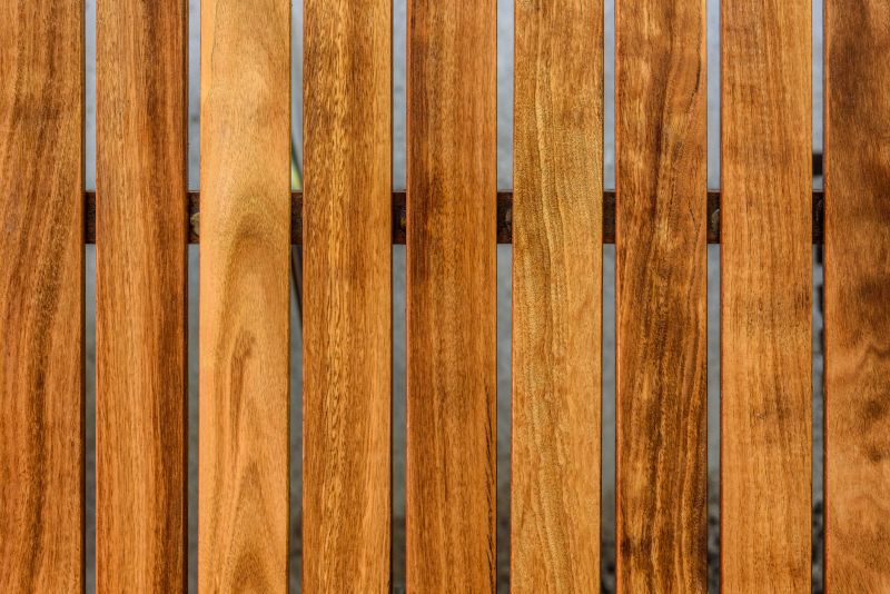 Stained Fence with Natural Finish